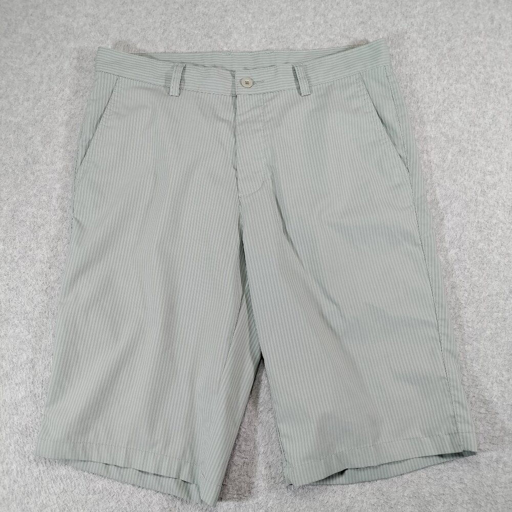 J. Lindeberg Shorts Mens 33 Gray Striped 12in Inseam